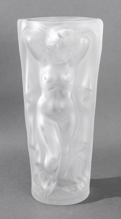 LALIQUE STYLE NUDE NYMPH FROSTED