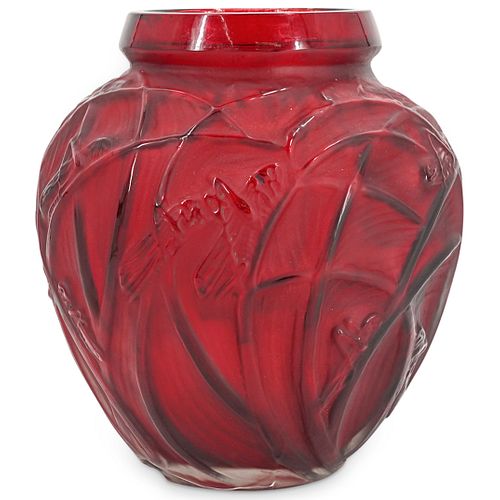 LALIQUE-STYLE RED CRICKET