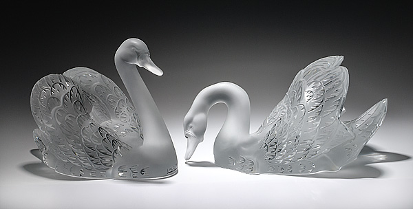 Lalique Swan Figurines France