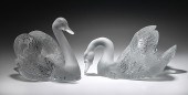 Lalique Swan Figurines France