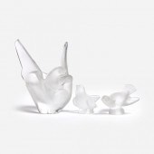 LALIQUE "SYLVIE" VASE & FLOWER