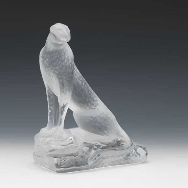 LALIQUE TANCREDE CHEETAH 10" x 8" x
