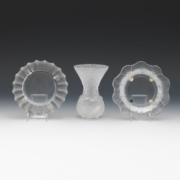 LALIQUE THREE PIECES; "JAMAIQUE"