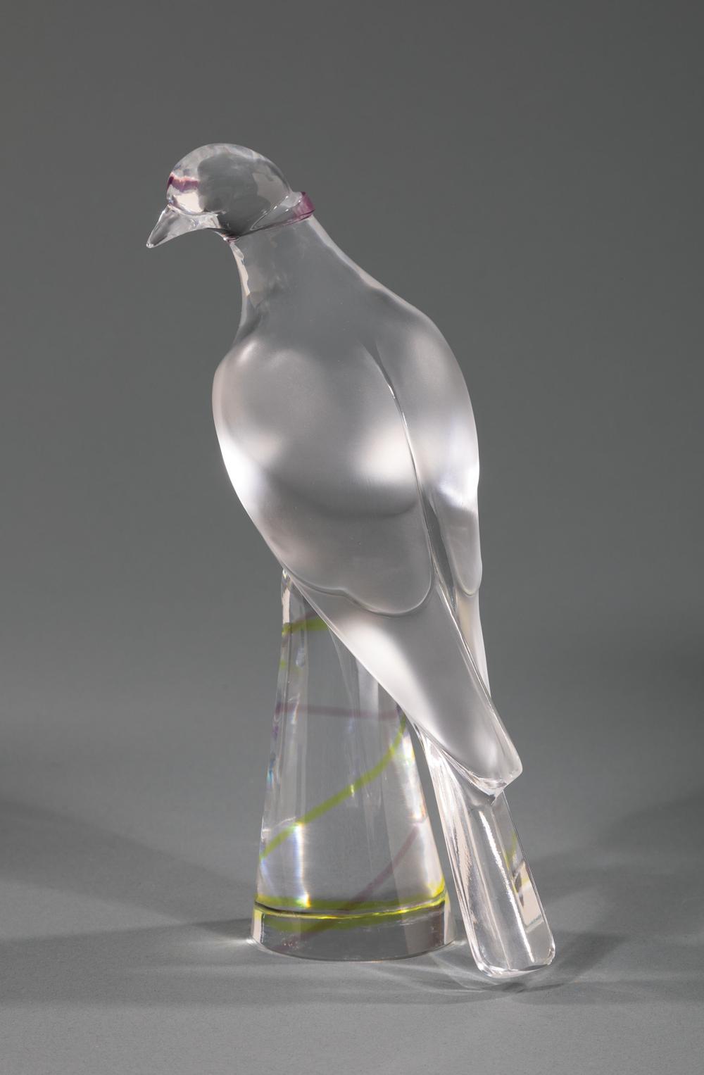 LALIQUE TURTLE DOVE ON