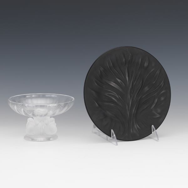 LALIQUE, TWO PIECES, "NOGENT