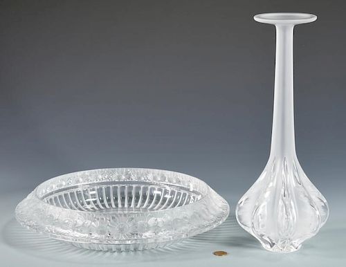 LALIQUE VASE & MARGUERITE