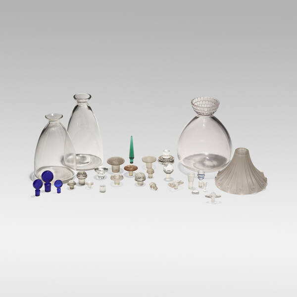 Lalique. Vase, two carafes, and