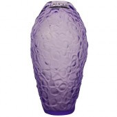 LALIQUE "VIOLETA" CRYSTAL VASE