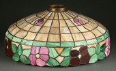 LAMB BROS. LEADED GLASS FLORAL