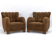 LAMBS WOOL LOUNGE CHAIRS ATTR.