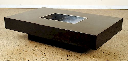 LAMINATE CHROME COFFEE TABLE BY