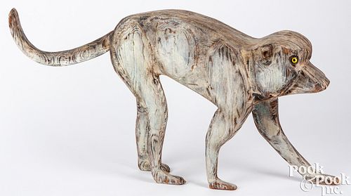 LAMINATED WOOD MONKEY, MID 20TH