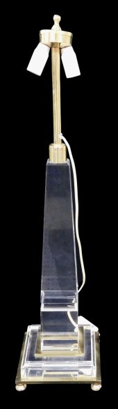 LAMP: CONTEMPORARY LUCITE TABL