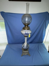 LAMP, KEROSENE, DUTCH SCENE, B