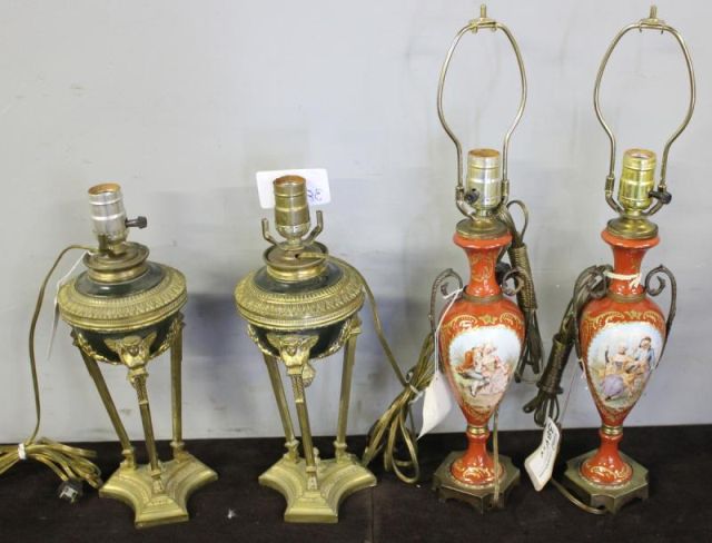 Lamp Lot including Sevres or