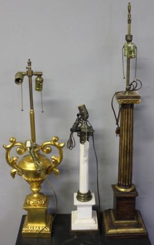 Lamp Lot Including Silver Leaf