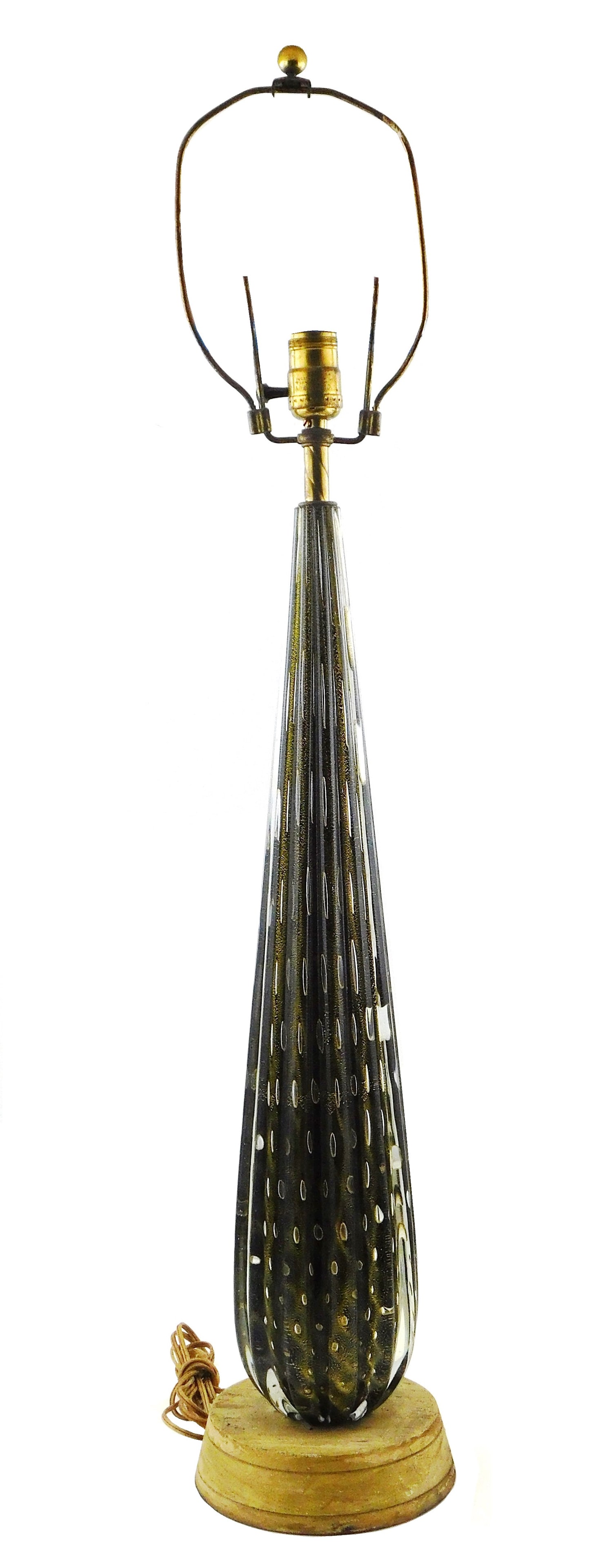 LAMP: TALL MID CENTURY MURANO GLASS