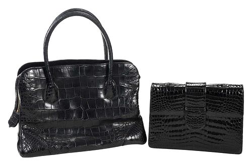 LANA MARKS BLACK CROCODILE