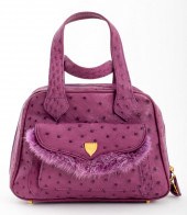 LANA MARKS PURPLE OSTRICH LEAT