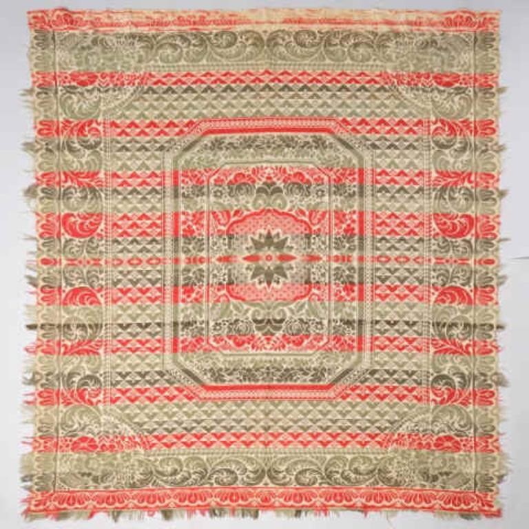 LANARK COVERLETAn overshot coverlet