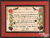 LANCASTER PENNSYLVANIA FRAKTUR
