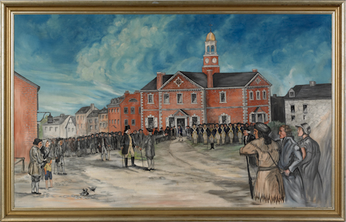 Lancaster Pennsylvania oil on board