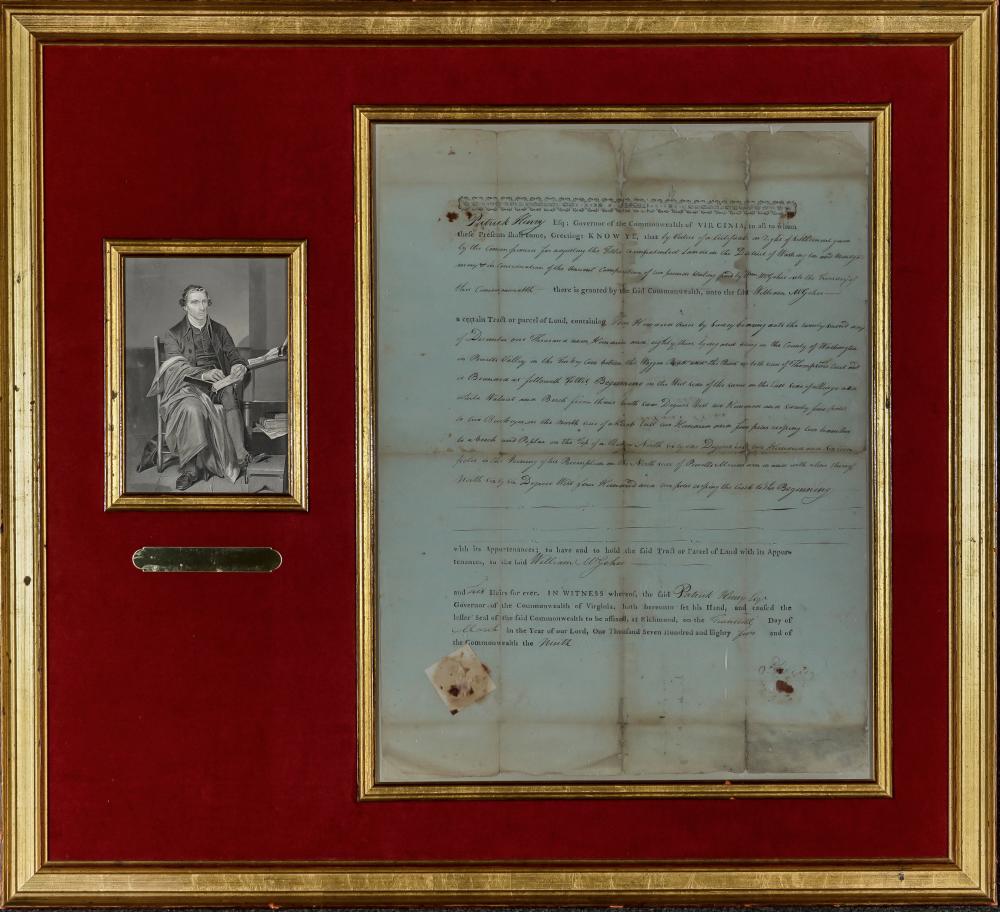 LAND GRANT ISSUED TO WILLIAM