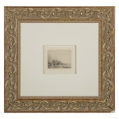 LANDSCAPE OF COW AT WATER ETCH