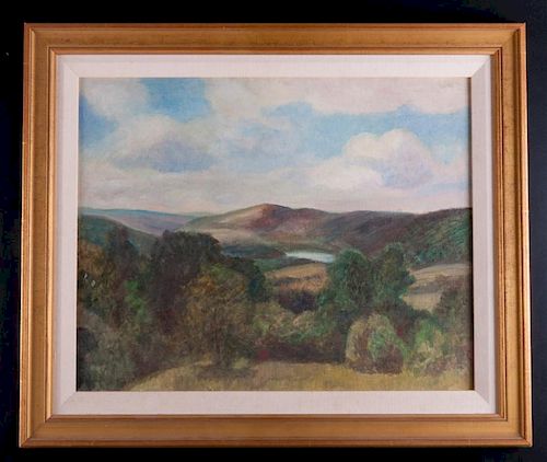 LANDSCAPE OIL ON BOARDMountain