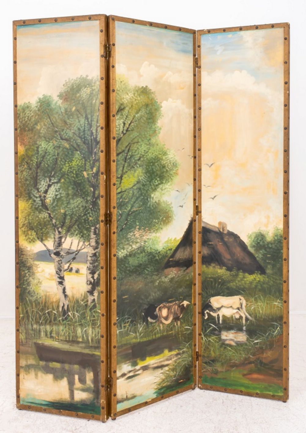 LANDSCAPE PAINTED THREE PANEL