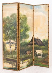 LANDSCAPE PAINTED THREE PANEL