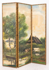 LANDSCAPE PAINTED THREE-PANEL