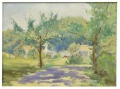 LANDSCAPE WITH COTTAGES OIL PA