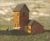 LANDSCAPE WITH HOUSE SIGNED SE