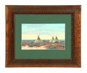LANDSCAPE WITH INDIANS BY PAUL