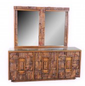 Lane Brutalist walnut dresser