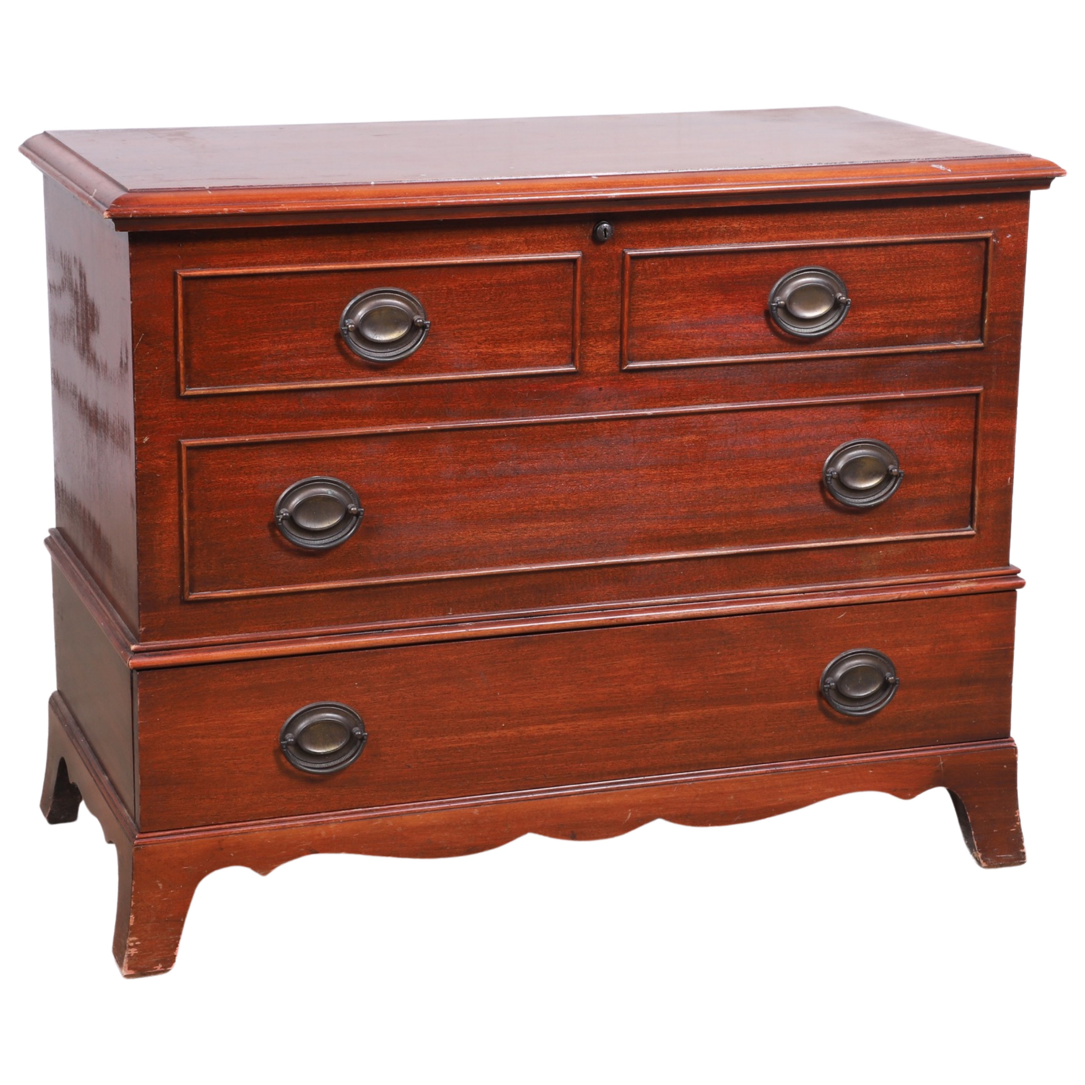 Lane mahogany cedar chest, three