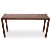 LANE MID CENTURY WOOD & BRASS