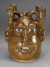 Lanier Meaders dual face jug (