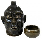 LANIER MEADERS FACE JUG, AND S