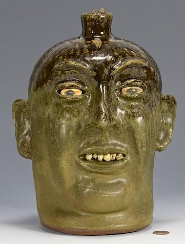 LANIER MEADERS FACE JUG, ROCK
