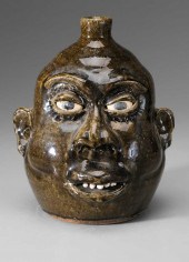 Lanier Meaders Face Jug (White