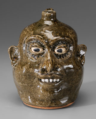 Lanier Meaders face jug (White