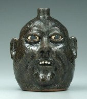 Lanier Meaders face jug (White