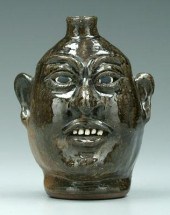 Lanier Meaders face jug (White
