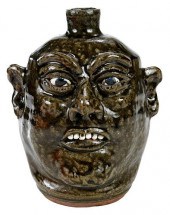 LANIER MEADERS FACE JUG(White