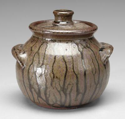 Lanier Meaders stoneware beanpot,