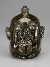 Lanier Meaders stoneware face