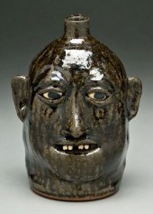 Lanier Meaders stoneware face