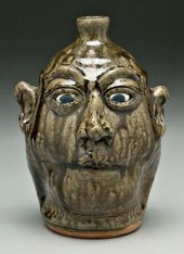 Lanier Meaders stoneware face